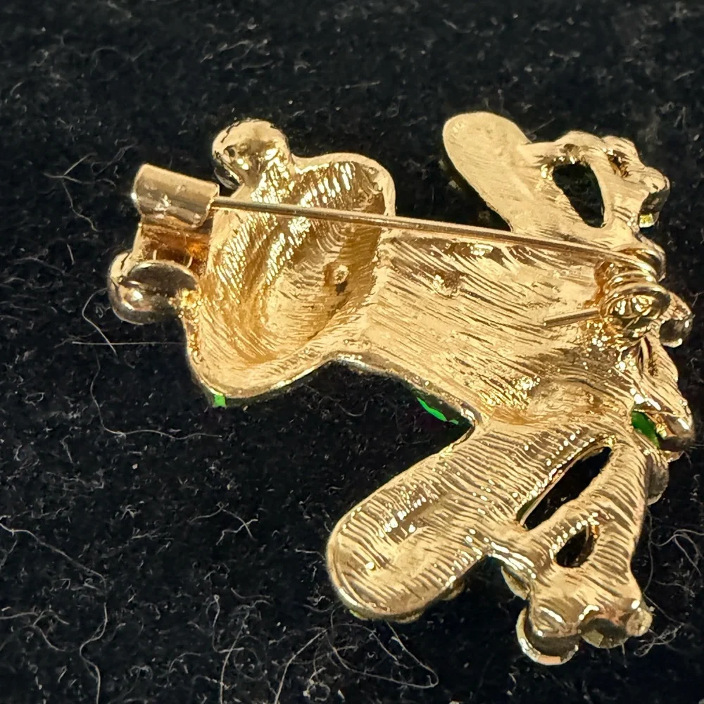 Colorful Frog Brooch with Crystals - Picture 3 of 3
